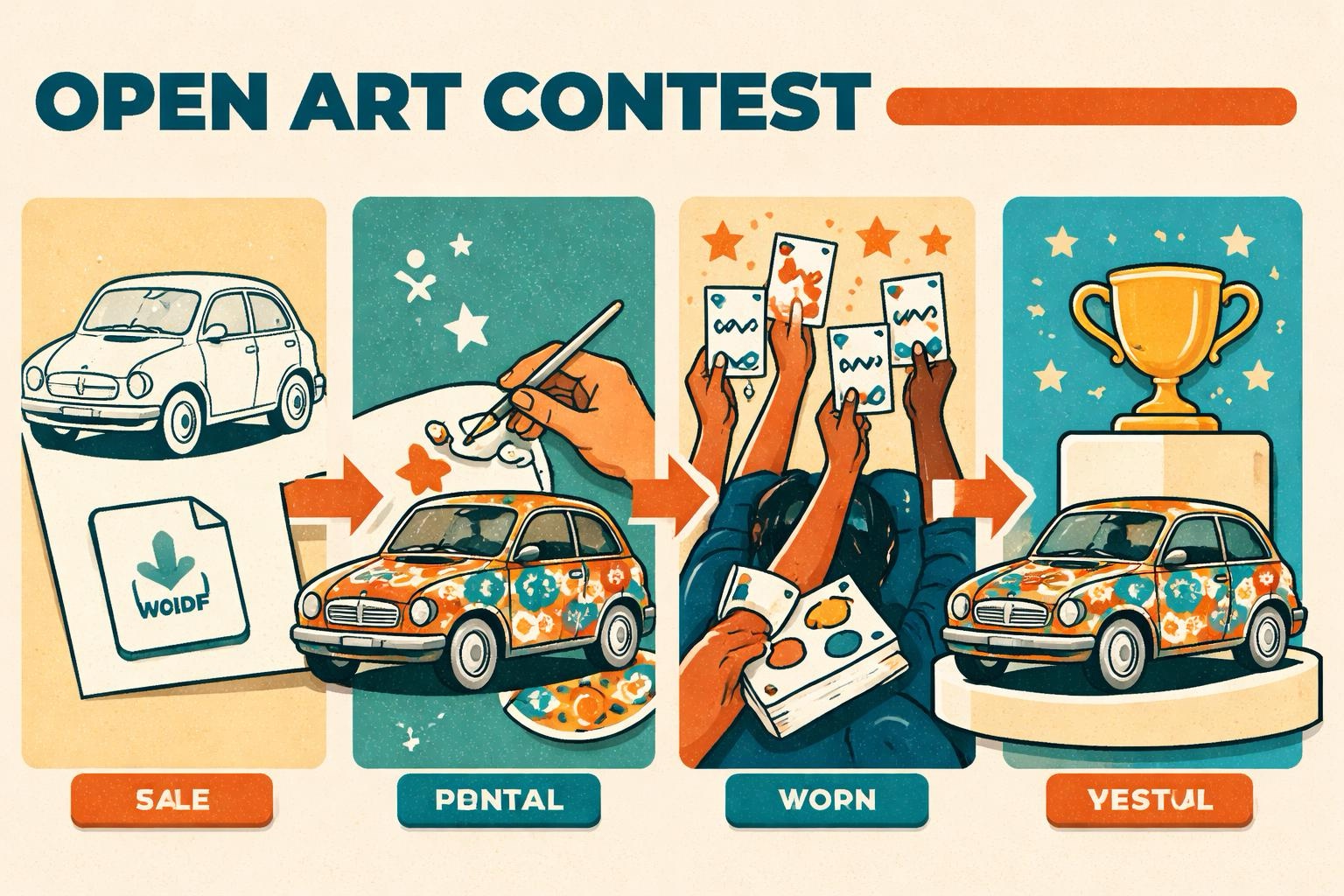 Il flusso del concorso: dal disegno all'auto vera